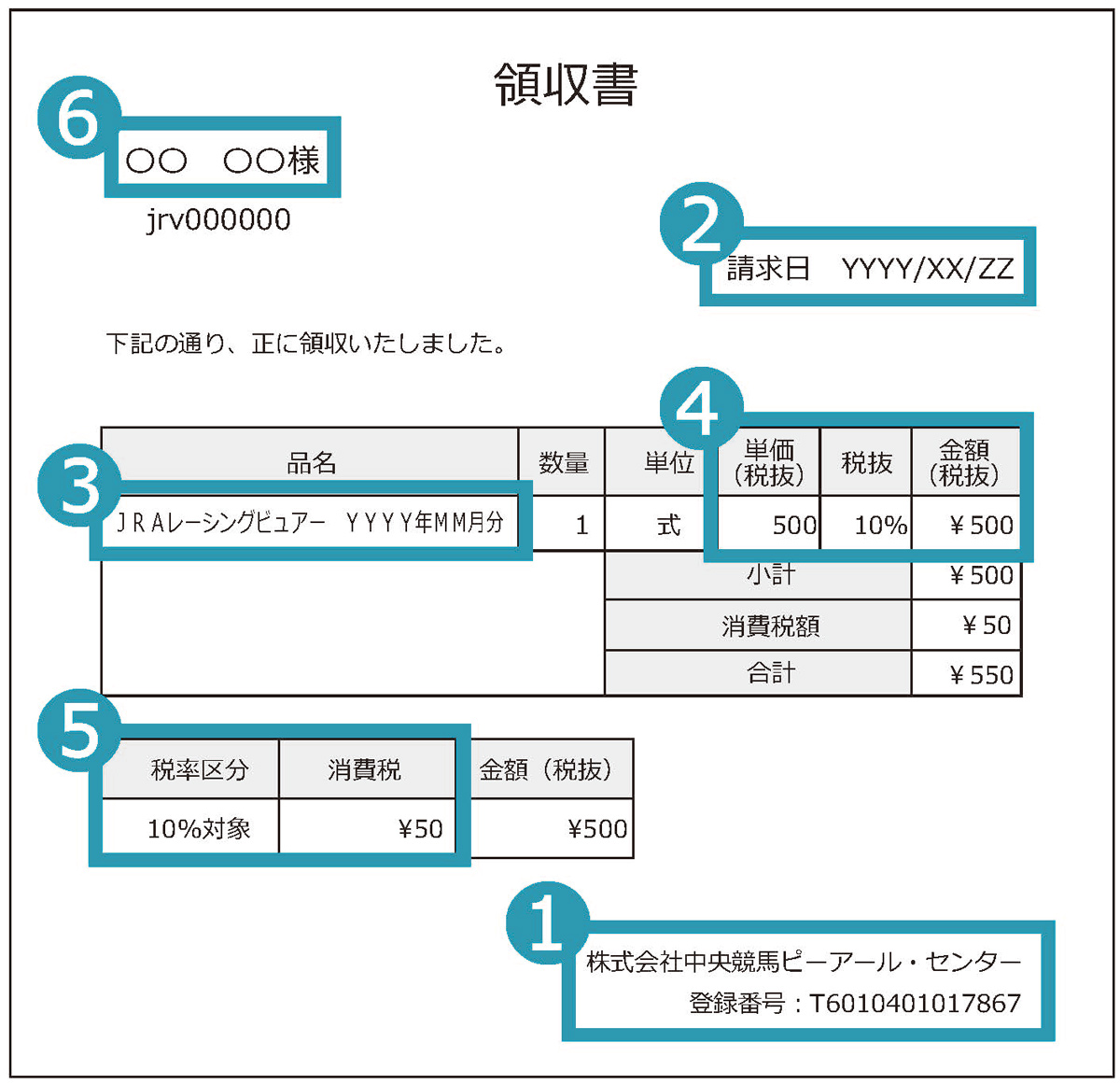 領収書 イメージ